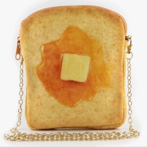 Toast With Butter Crossbody Bag Purse Clutch Bag Novelty Fun Kidcore